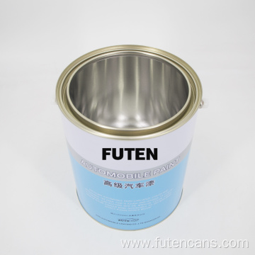 4L empty round paint tin can